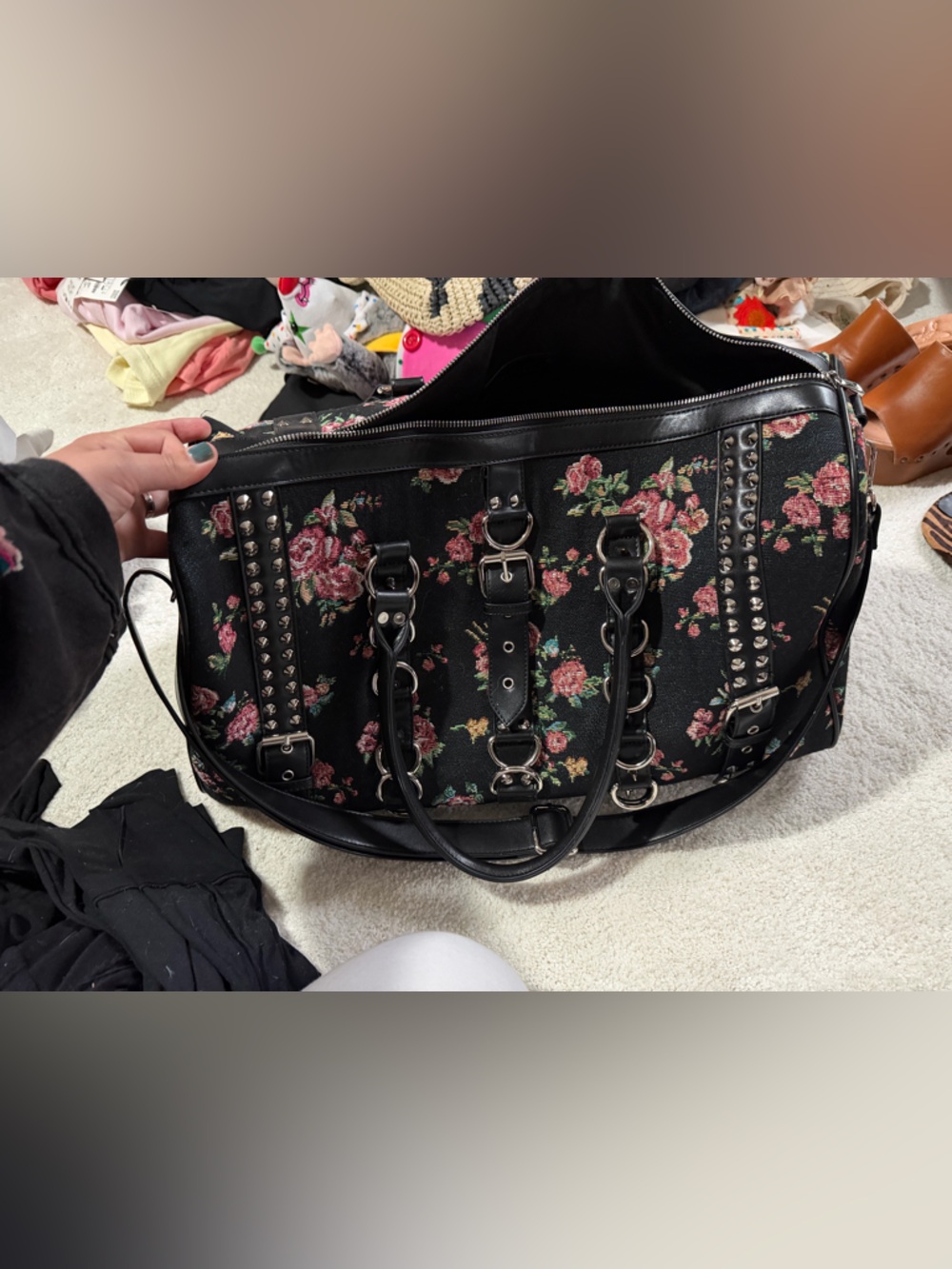 Dolls kill floral studded weekender